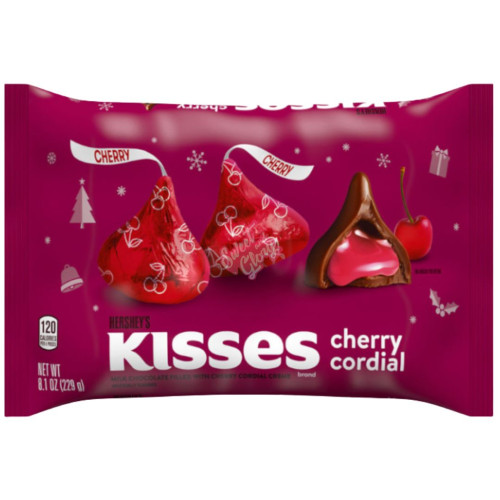 Hersheys Xmas Kisses Cherry Cordial 229g - Case