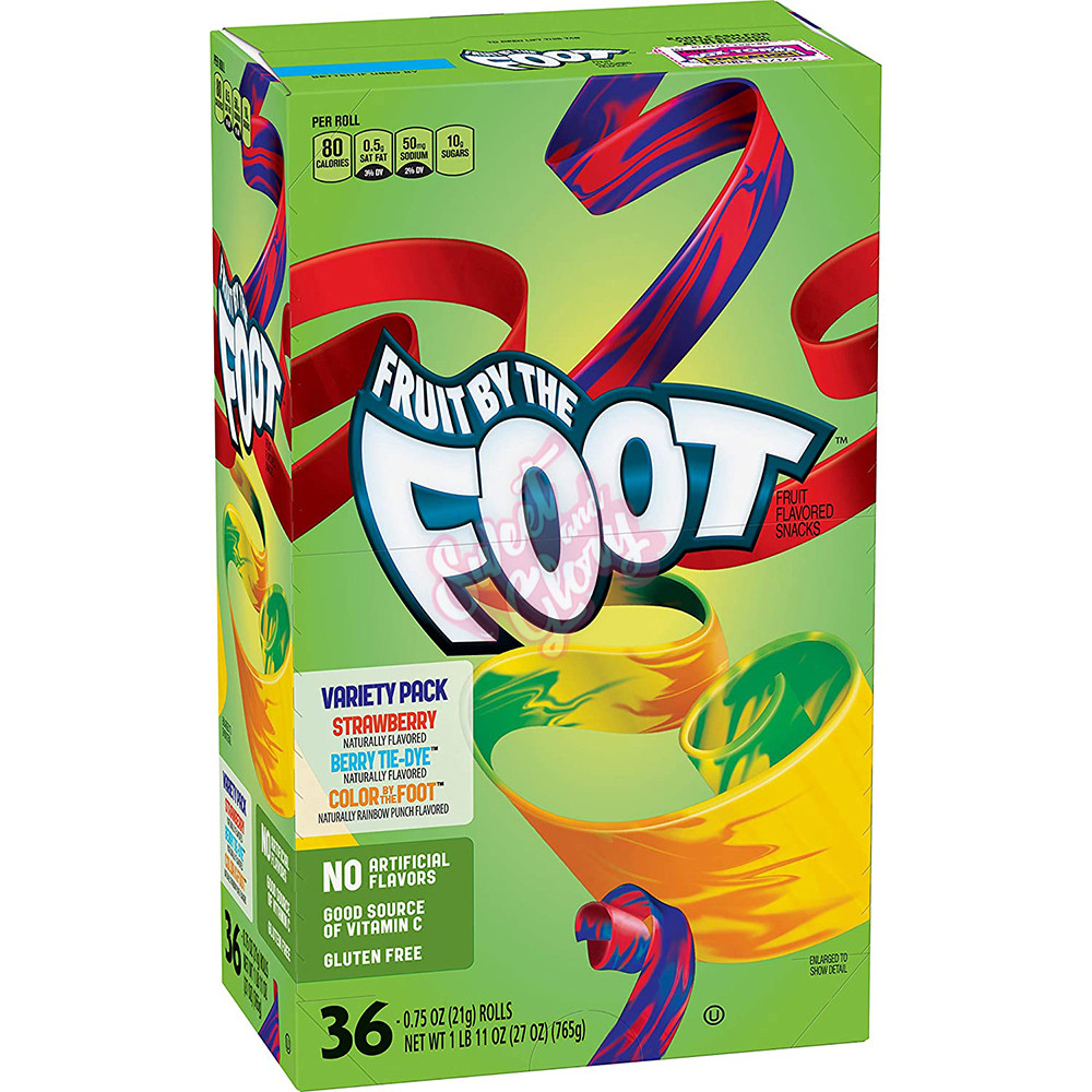 Sweet & Glory Fruit By The Foot Variety Pack 36ct 21g Case