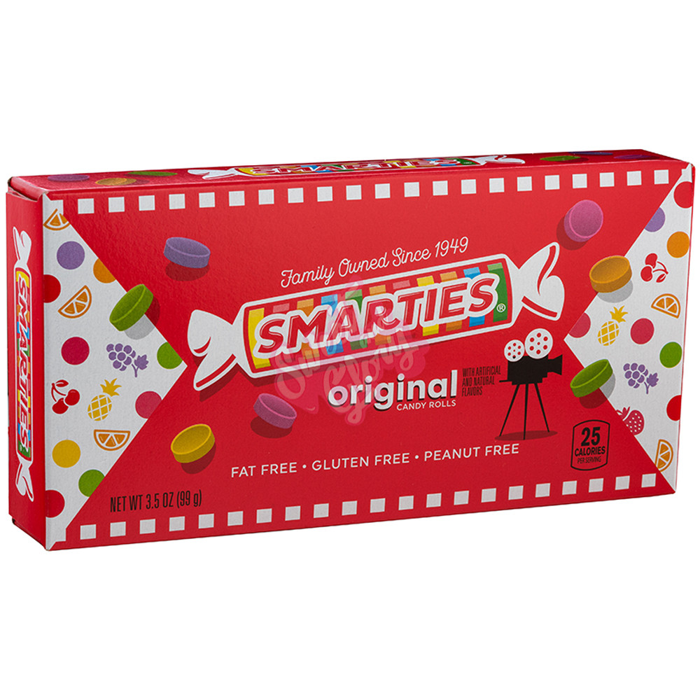 Sweet & Glory Smarties Candy Rolls Theatre Box 99g Case